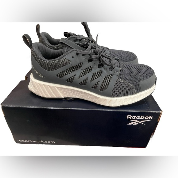 NIB Reebok Men’s Fusion Flexweave Comp Toe Industrial Shoes in Charcoal size 7 - Picture 4 of 9